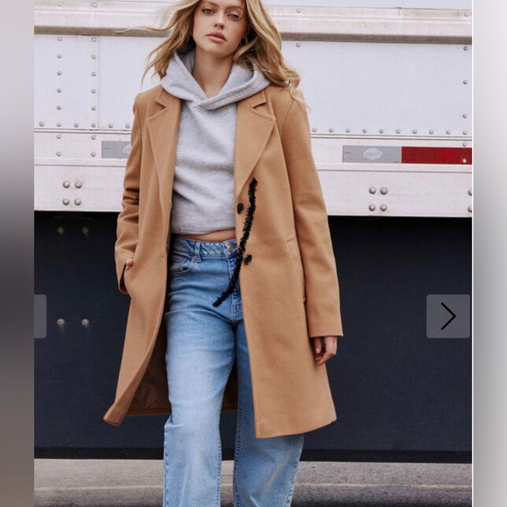 Zara Womens camel Trench coat Excellent